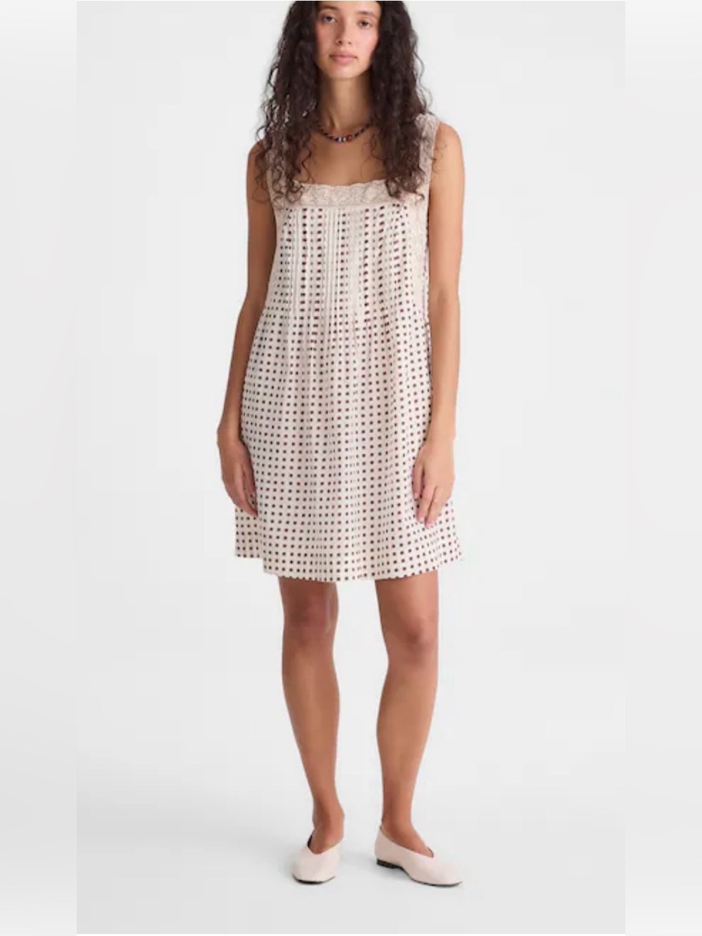 Madewell the Sophie Mini Dress White & Red Size M NWT